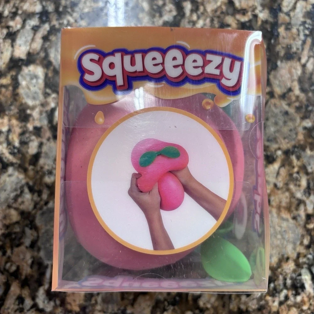 Sunny Days Squeeezy Jumbo Peach Squishy New